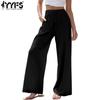 Plus Size Women's Fashion Casual Solid Color Print Loose High Waist Trousers Pants & Capris Casual Trousers