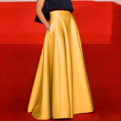 Элегантное длинное платье А-силуэта с высокой талией для женщин - Новая мода весна-осень 2023