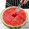 Watermelon Cutter Slicer Tool Stainless Fruit Cutter Salad Forks Slicer Ergonomic Kitchen Slicing Baller For Party Picnic Camp