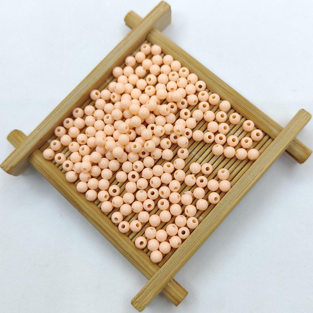 Творческий браслет ожерелье круглые свободные бусины изготовление ювелирных изделий мини бусины 200 шт 4 мм DIY для однотонного кулона маленькие бусины