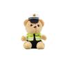 Adorable Traffic Police Bear Plush Toy Keychain Soft Stuffed Animal Accessory Perfect Gift