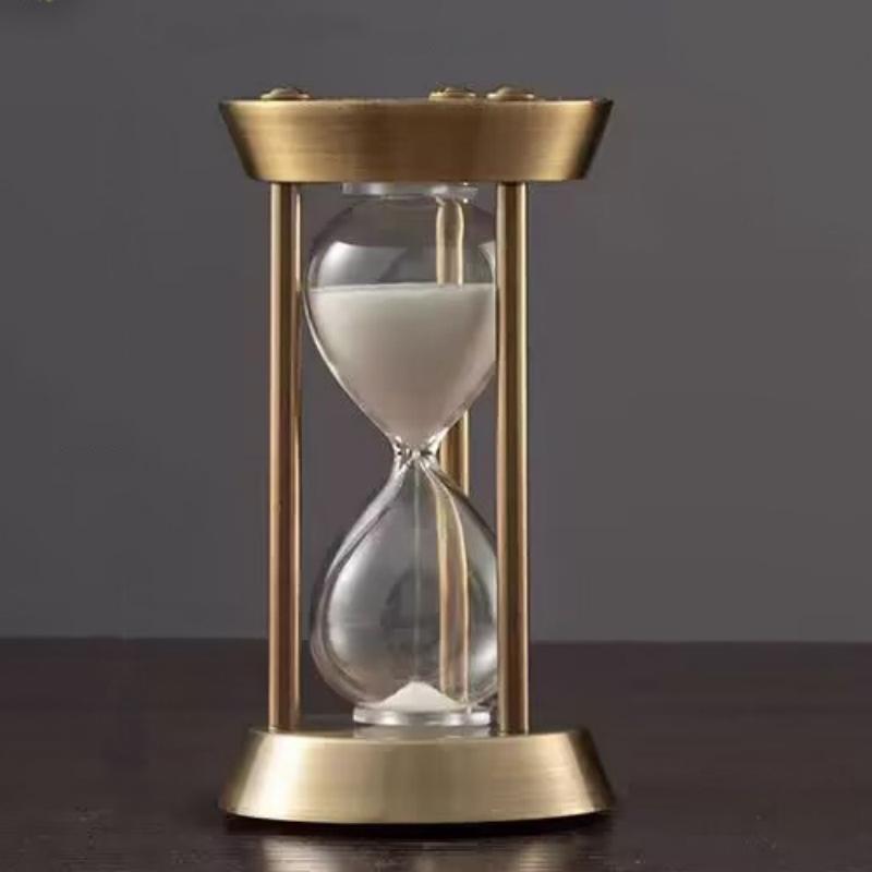 15 минут ретро металлический маятник песочные часы ручной работы домашний офис настольная композиция орнамент песочные часы украшение песочные часы