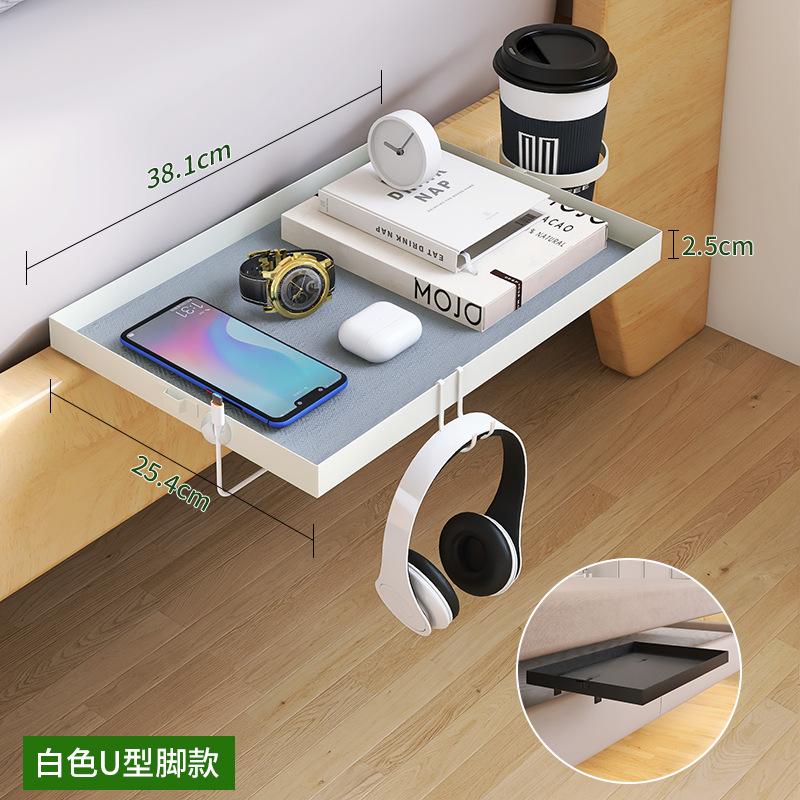 Student dormitory Bedroom Bedside rack No punching Adjustable bed Suspended storage board table Baffle bedside table