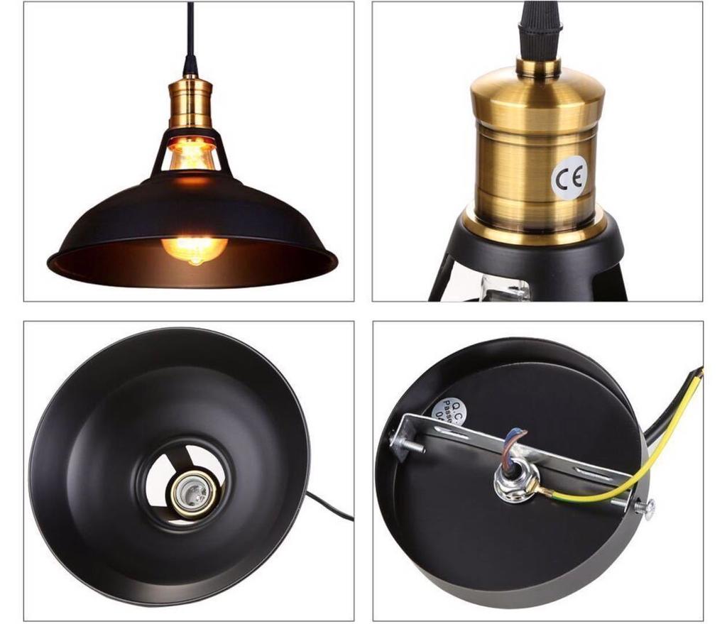 Винтажный подвесной светильник Лофт Ретро Люстра Подвесной светильник E27 Основание Промышленный подвесной светильник Освещение для гостиной