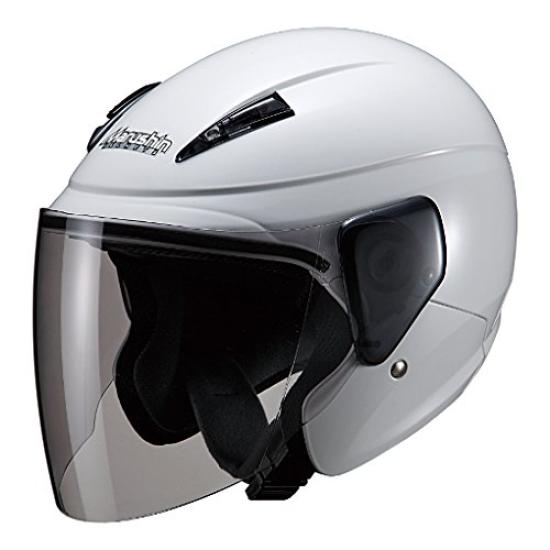 Marushin Motorcycle XL Size 5211 (MARUSHIN) Semi-Jet Helmet, M-520XL, White, (Under 61-62cm),