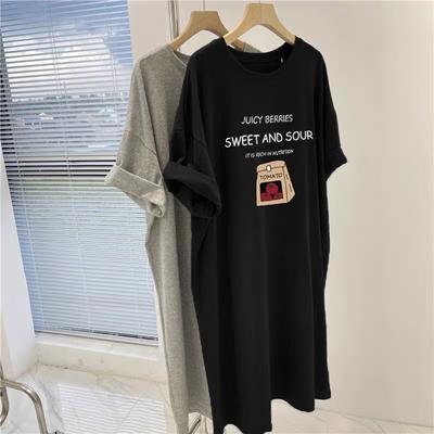 Плюс Размер Ретро Шикарное Платье Футболка С Коротким Рукавом Женское Свободное Открытое Платье Средней Длины