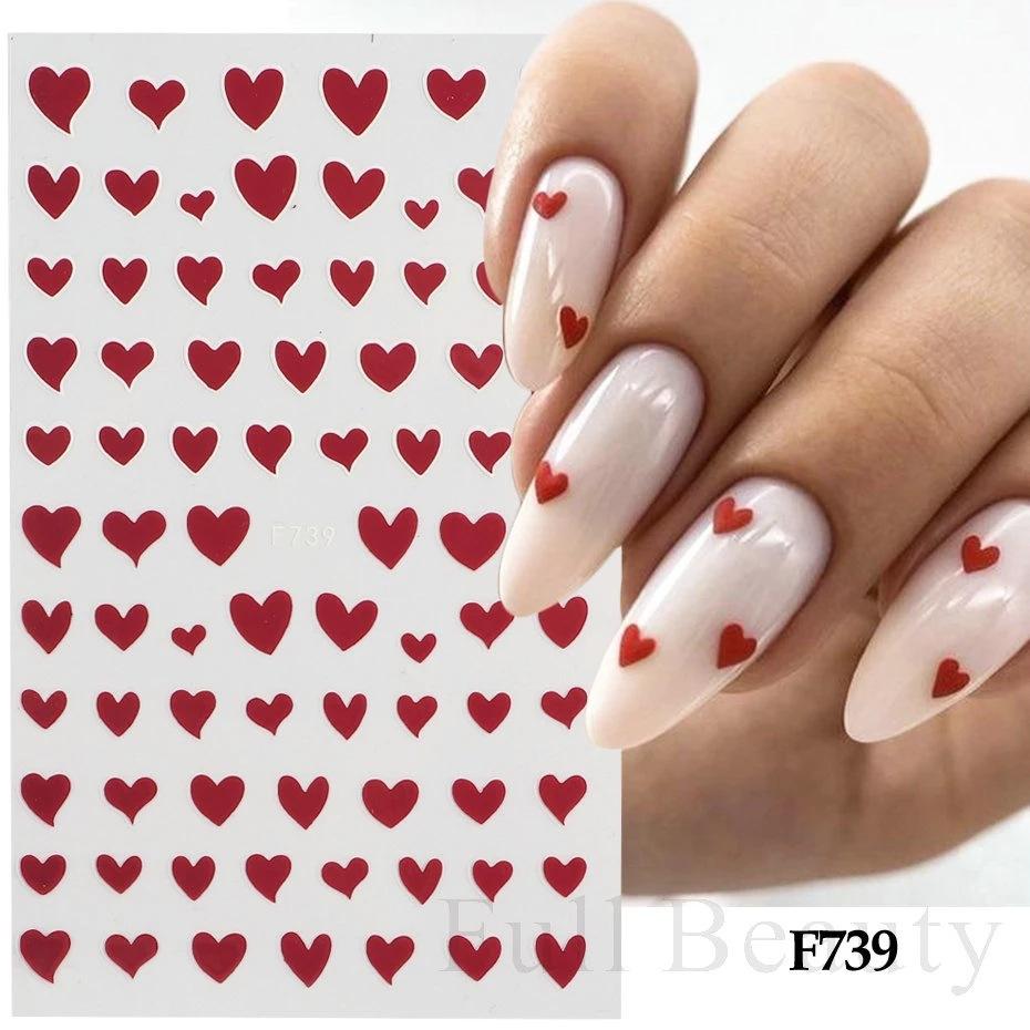 Nail Art Stickers, Romantic Valentine'S Day Love Cartoon Panda Love Adhesive Nail Stickers