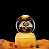 Стеклянный шар со светодиодной подсветкой, 3D-гравировка лазером, символ 'Руки-Сердце', Подарок