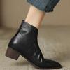 2024 High Quality Women's Shoes Ankle Women's Boots Fashion Back Zip Office and Career Sexy Pointed Toe Shoes for Women Zapatos