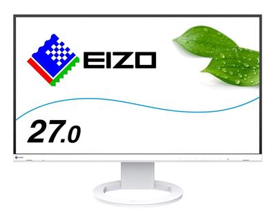 Безрамочный монитор EIZO FlexScan eye Гарантия распространяется только на 27,0-дюймовый EV2760-WT (2560×1440/Антибликовый IPS/Уменьшение усталости/Белый/5 Япония)