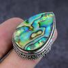 Раковина Абалона Драгоценный камень 925 Стерлинговое серебро Подарок Ювелирное изделие Кольцо Размер 10