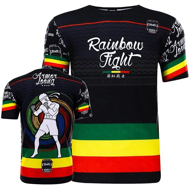Футболка с 3D принтом Муай Тай, футболки с рисунком BJJ MMA для мужчин, детская мода, крутая футболка в стиле хип-хоп для спортзала с короткими рукавами, спортивная одежда