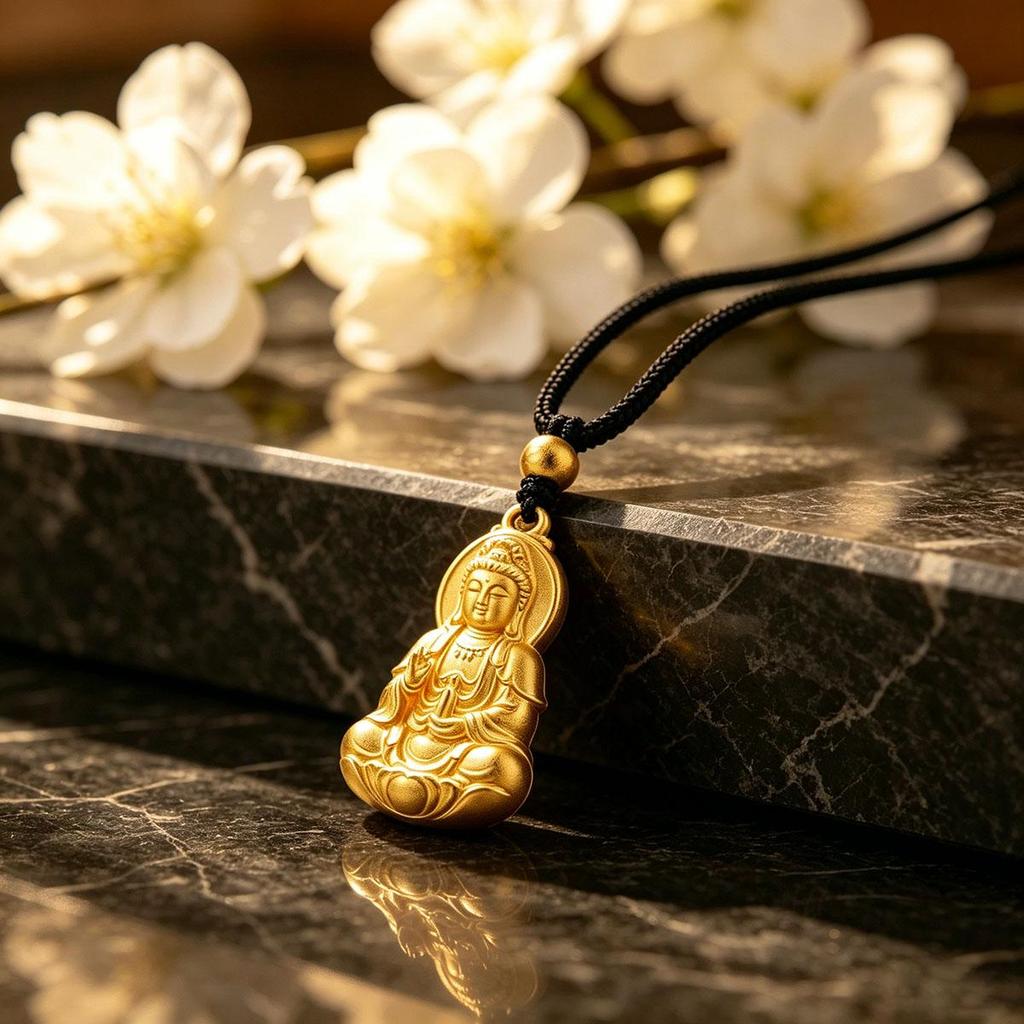 Guanyin Pendant for Men and Women, New Versatile Niche Design, Couple Fashion Daily Wear, Clavicle Chain Pendant Accessory
