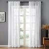White Transparent Tulle Curtains Suitable for Living Room Bathroom, Door and Window Home Decoration and Photography Background