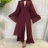 Dubai Abaya Chiffon Fashion Cardigan Muslim For Women Modest Robe Turkey Kaftan Ramadan Arabic Islamic Clothing