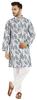 Atasi Индийская дизайнерская курта для мужчин с длинными рукавами и принтом, летняя этническая длинная