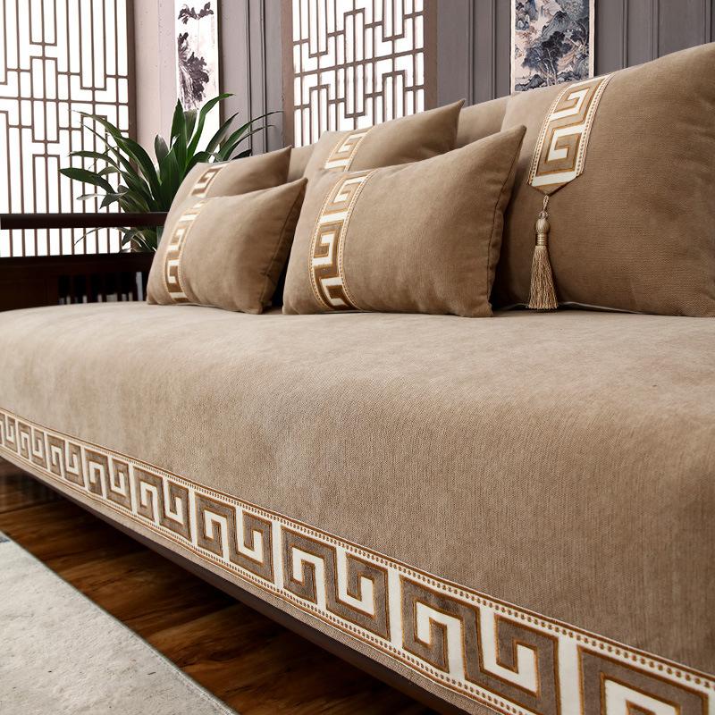 New Chinese Style Anti Slip Sofa Mat Chenier Four Seasons Universal Sofa Cover Sofa Cushion Cover Dust Cover Towel Couch Decor