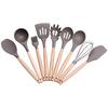 Wooden Handle Silicone Kitchenware Non-Stick Pan Silicone Kitchen Utensils Cooking Tools Kitchen Utensils
