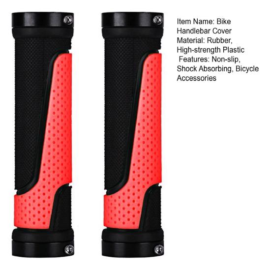 1 пара чехлов на ручки велосипедного руля, нескользящие, резиновые, прочные, универсальные, для горного велосипеда