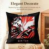 Band KKmfdm Cushion Cover Natural Linen Organic Fabric DoubleSided Printing Sofa Home Decor Gift Pillow Case