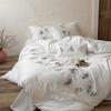 Premium High count Cotton Simple Embroidery Four piece Set - Spring Never Late