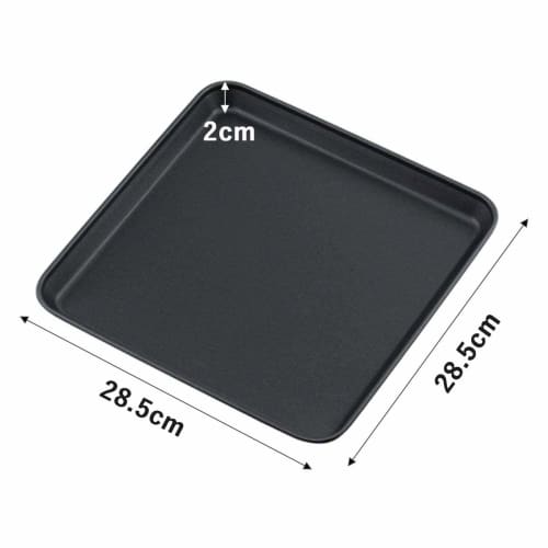 Shimomura Kihan Cake and Roll Cake Pan [Made in Japan] Oven-Safe Baking Sheet, 28.5 x 28.5cm, Non-Stick, Black Iron, for Cookies, Confectionery, Chris