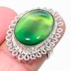 Кольцо из серебра 925 пробы с зеленым ониксом, размер 7 L2M46