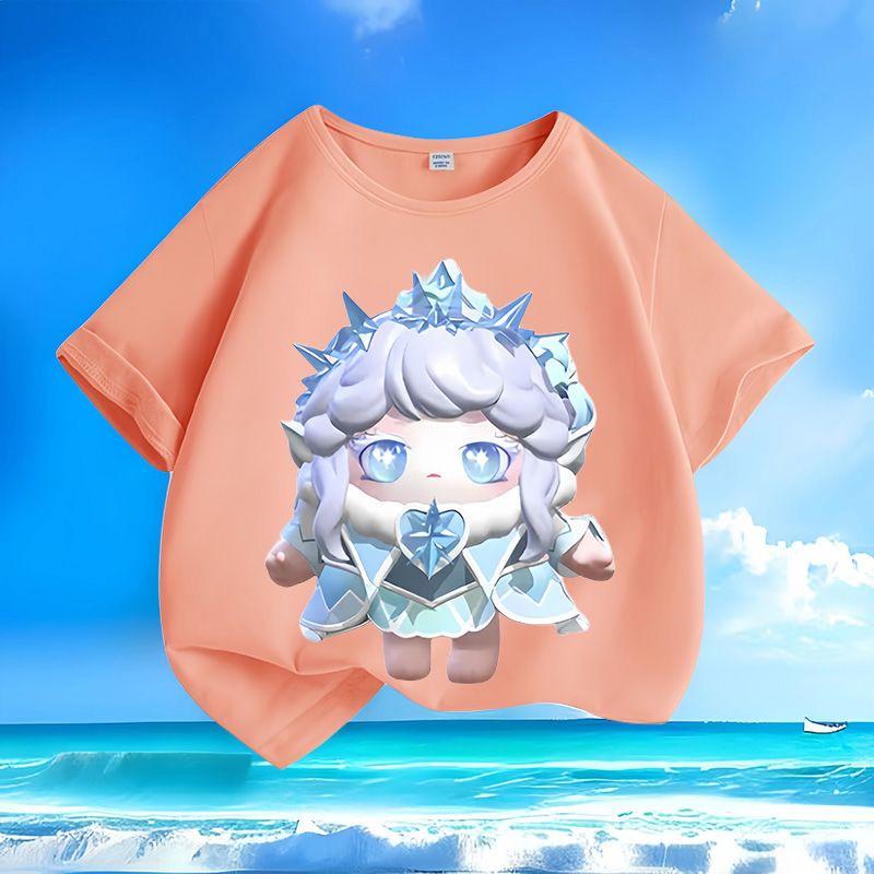 Детская футболка с принтом 'Яйцо' для вечеринки, Летняя свободная футболка для мальчиков и девочек