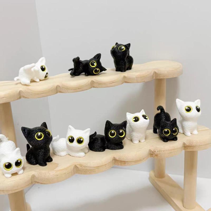 Хэллоуин Настольные украшения Мини смола Кошка Милый котенок Микроландшафтные поделки Садовое украшение для вечеринки