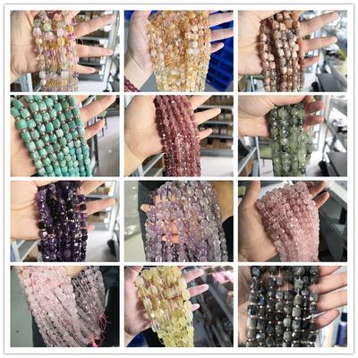 Натуральные Сырые Минеральные Каменные Самородки Бусины Для DIY Изготовления Украшений Розовый Прозрачный Синий Кварц Бусины Для Изготовления Украшений Ожерелье Браслет