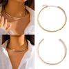 Metal Chain Collar Necklace Torques Choker Women Fashion Elegant Festival Party Charm Clavicle Chain Memorial Jewelry Gift