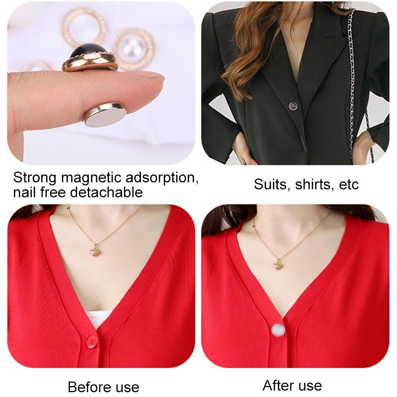 10 шт. Магнитная присоска прочная литая пуговица для рубашки в винтажном стиле аксессуары для одежды DIY швейная бесшовная перламутровая пуговица противоскользящая