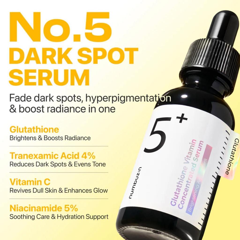 numbuzin No.5 Glutathione C Skincare Set Serum 30ml + Cream 50ml / EXP from 27.07