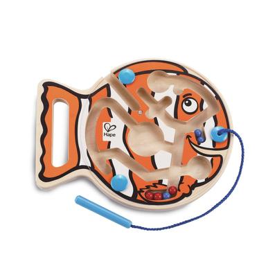 Hape Рыба Катящийся Лабиринт x x Возрасты Деревянная Игрушка для Игры E1700 19.5 15.6 2.1см 3+