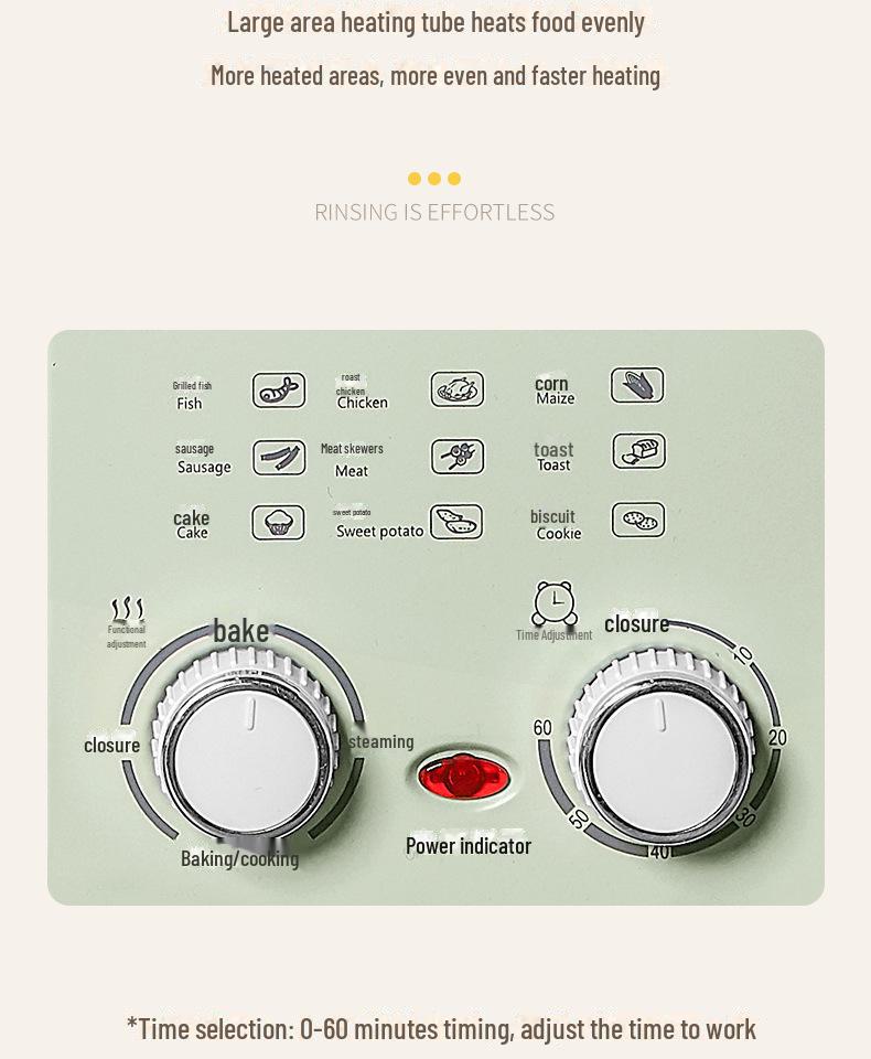 Машина для завтрака Xiaobeizhu 4-в-1: Пар, выпечка, жарка и варка — мини-многофункциональный тостер-духовка.