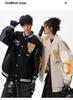 Mint Cat 2025 Spring Retro Couple Embroidered Baseball Jacket