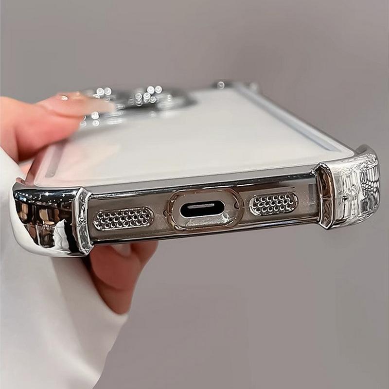 Цветная рамка из прозрачного ТПУ мягкого чехла для телефона iPhone 16 Pro Max 15 Pro 14 13 12 11 глянцевый противоударный защитный бампер для объектива