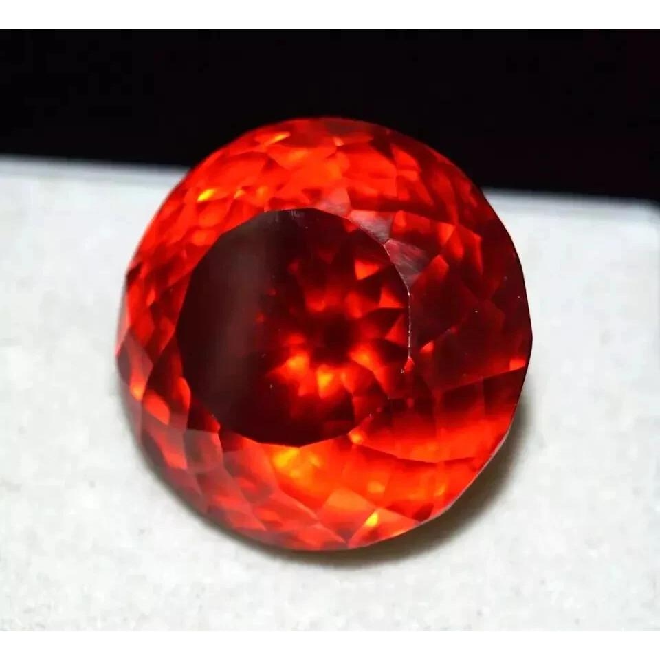 VVS Natural Brazilian Red Zircon Best 100 Ct Round Cut Certified Loose Gemstone