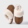 Winter Faux Suede Furry Slippers for Women 2024 New Non Slip Fluffy Faux Fur Slippers Indoor Thick Sole Plush Home Shoes Female