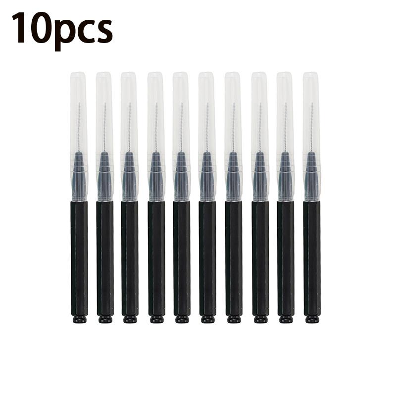 10 Piece Set Interdental Brushes for Tooth Gap Cleaning with Mascara Brushes for Multi Purpose Use in Beauty and Oral Health