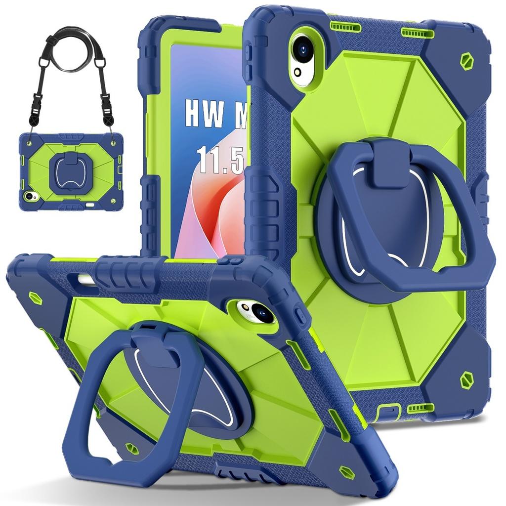 Для Huawei MatePad 11.5 S. Вращающаяся на 360° рукоятка, прочная защитная подставка TPU+PC 3 в 1, противоударный чехол для планшета и ПК