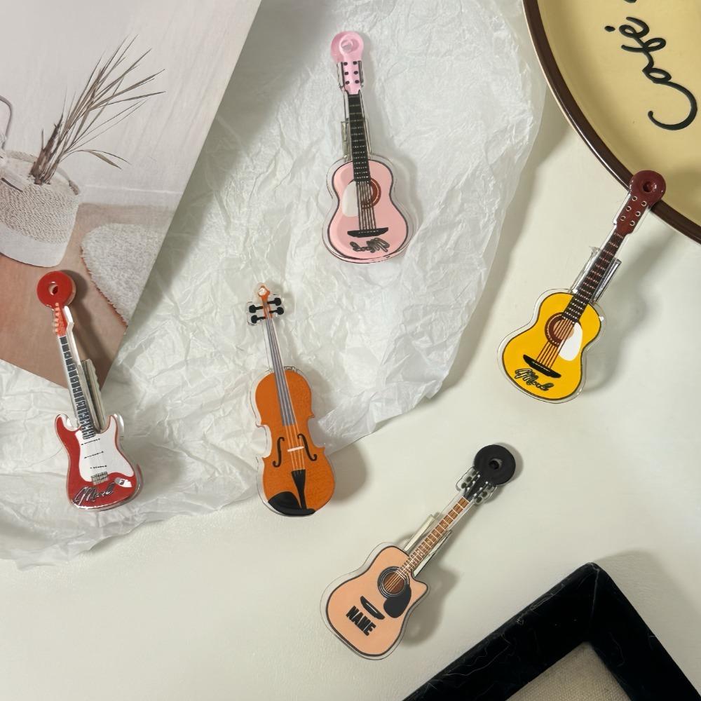 Korean Style Violin Hairclip Ins Musical Instrument Hair Clip Gift Guitar Hair Clip Girls