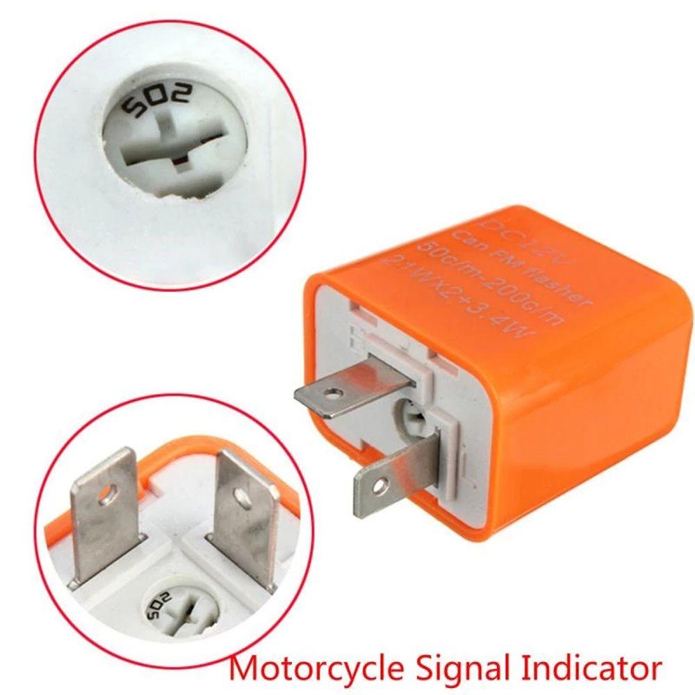 Light 2 Pin Turn Light Indicator Motorcycle Flasher Turn Signal Flasher Flash Relay LED Flasher