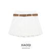 Fashion Style 2024 Spring New Women's Fashion All-Matching Belt Wide Pleated Mini Skirt 7385406 250