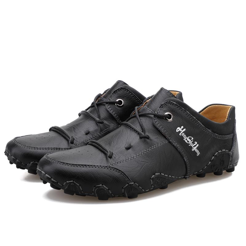 Men's New Leather Outdoor Sports Shoes Casual Shoes Business Leather Board Shoes