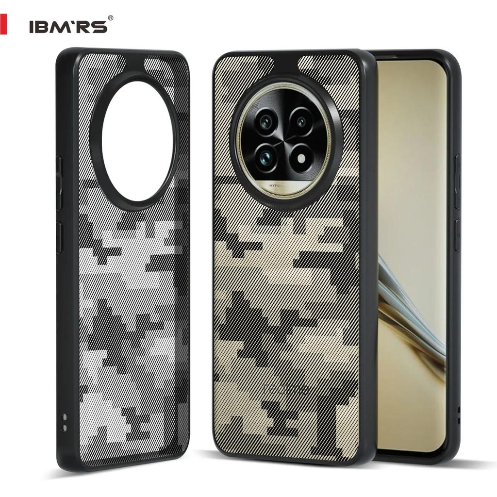 (Comes with wrist strap)IBMRS for Realme 13 Pro+ 5g Case,camo Clear transparent phone protection shell