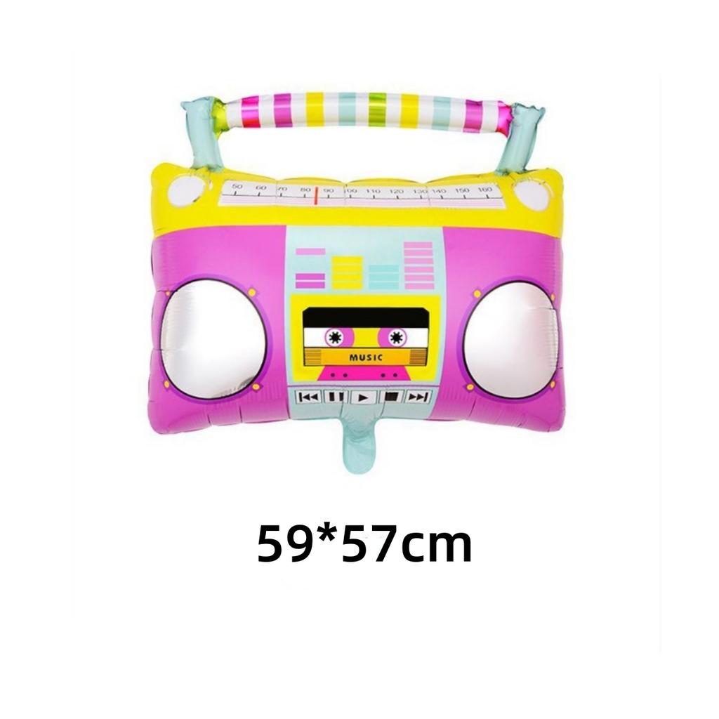 Ярко-розовый воздушный шар, гирлянда, арка, радио, роликовые коньки, дискотека, фольгированные шары для свадьбы, дня рождения, вечерние украшения для девочек