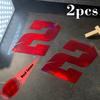 2 шт. Красный лазер Мотоцикл Номер 0-9 Наклейки Водонепроницаемые для обтекателя мотоцикла Шлем Кузов автомобиля Скутеры Универсальные виниловые наклейки