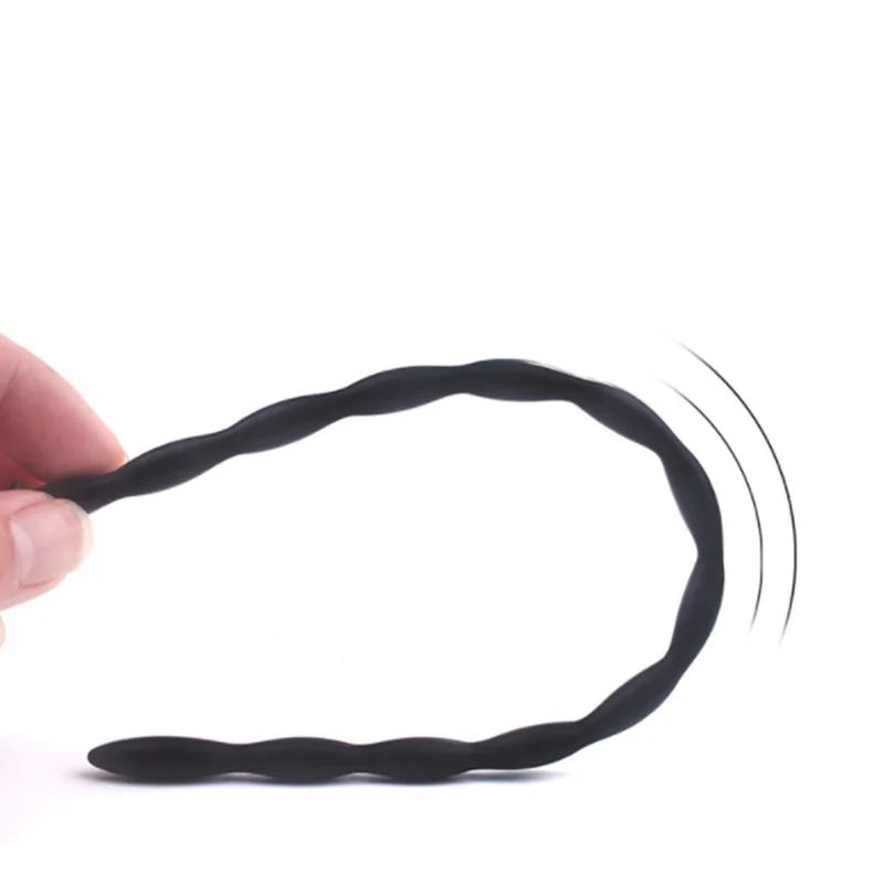 Силиконовый уретральный катетер-дилататор Стимуляция лошадиного глаза Зондирование Уретральная пробка Вставка Уретральный катетер Игрушки для взрослых для мужчин Геев