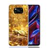 Чехол для телефона с принтом «Золотой узор» для Xiaomi Poco X7 X6 X5 Pro F7 Ultra Redmi 15C 15 13 13C 12 12C 10 10A 10C 9 9A 9C 9T Cov
